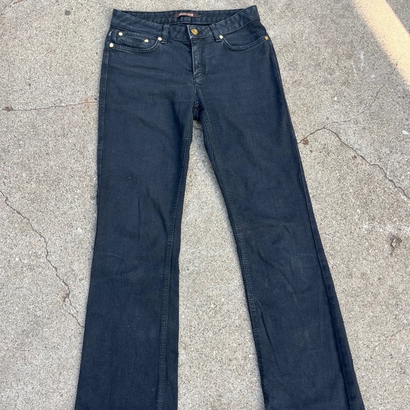 Roberto Cavalli boot cut jeans xs 38 extra small black y2k 00s 90s italy bootcut - Picture 5 of 16